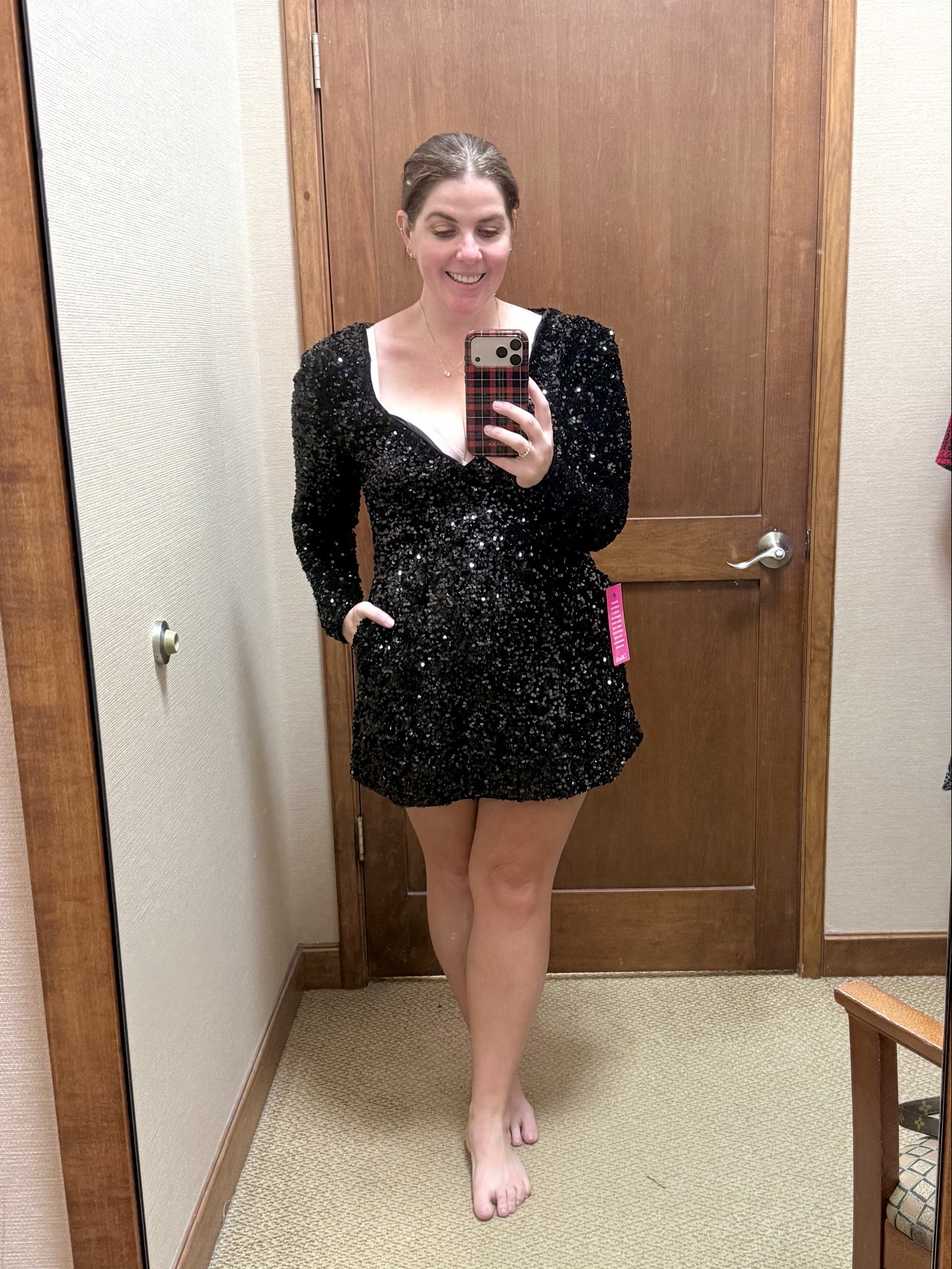 This is my definition of a party dress! 😍😍 the fit of this dress is amazing and the cut is just party perfection! The dress does run a bit small, so size up, and enjoy your night out! 

#LTKMidsize #LTKHoliday #LTKOver40