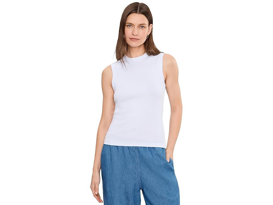 Madewell The '90s Shell Tank Top in Compact Cotton Women's Clothing White: LG (Women's 10-12) | Zappos.com