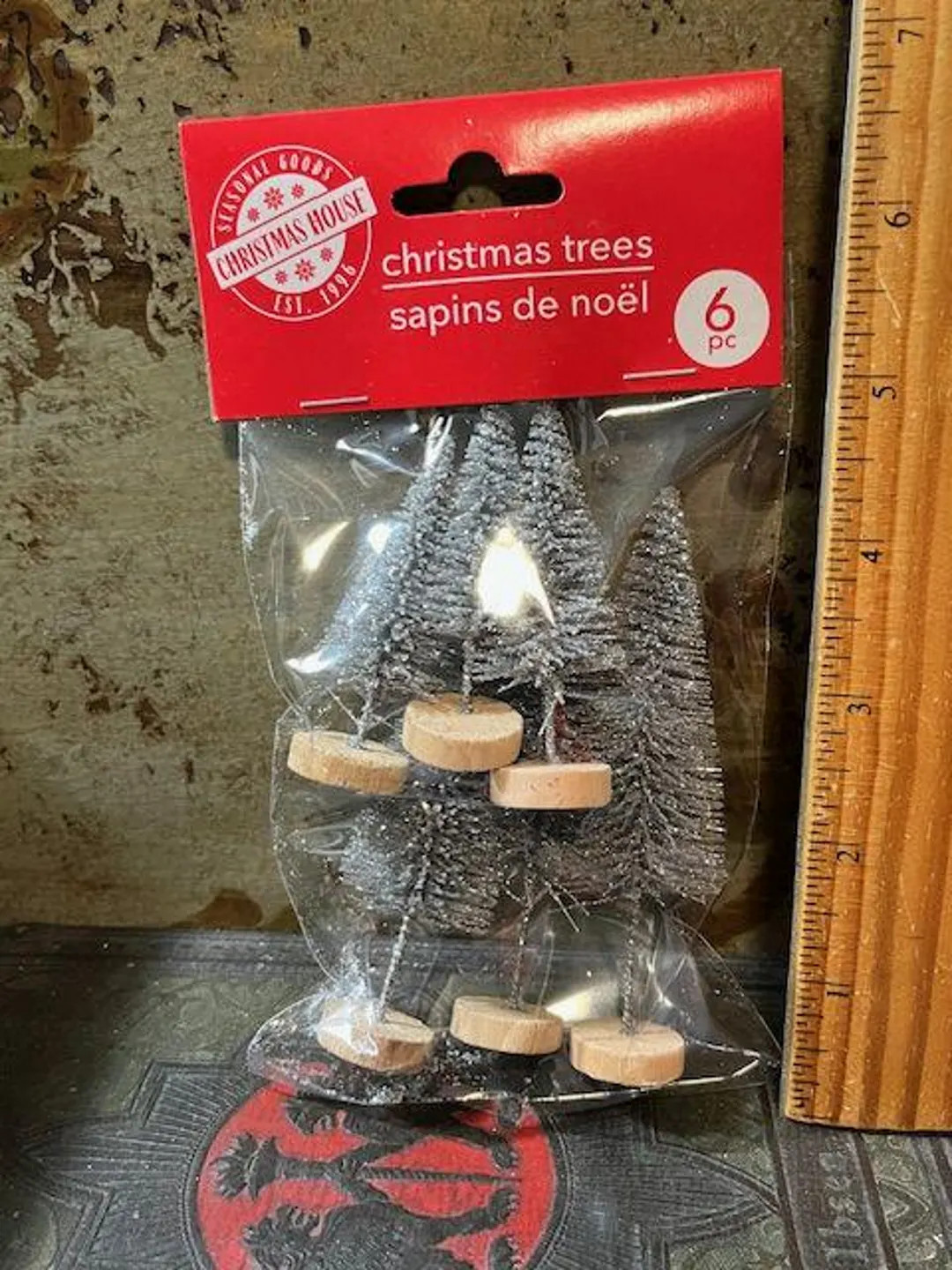 2 Packs or 12 Small Glitter Bottlebrush Christmas Trees LOT Glitter Gold and Glitter Silver Holid... | Etsy (US)