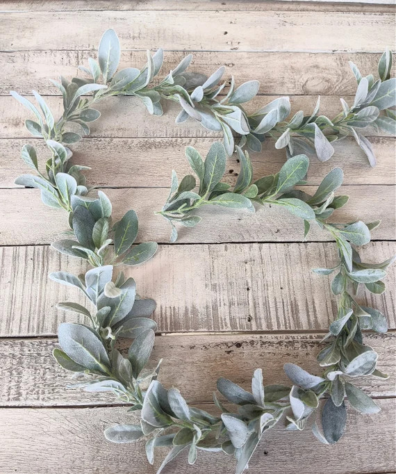 Lambs Ear Garland-Lambs Ear-Farmhouse Décor-Greenery-Spring | Etsy | Etsy (US)