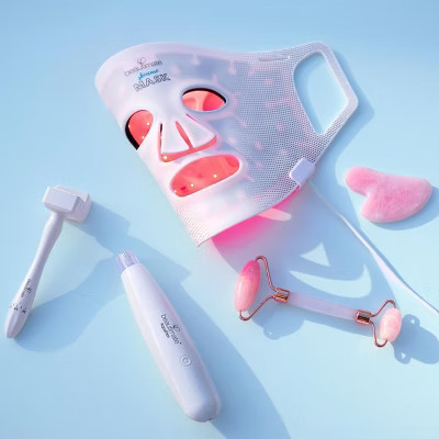 Beautimate At-Home Spa Bundle – LED Light Therapy Mask, Aqua Pen, Derma Stamp, and Rose Quartz Jade Roller & Gua Sha Set | Target