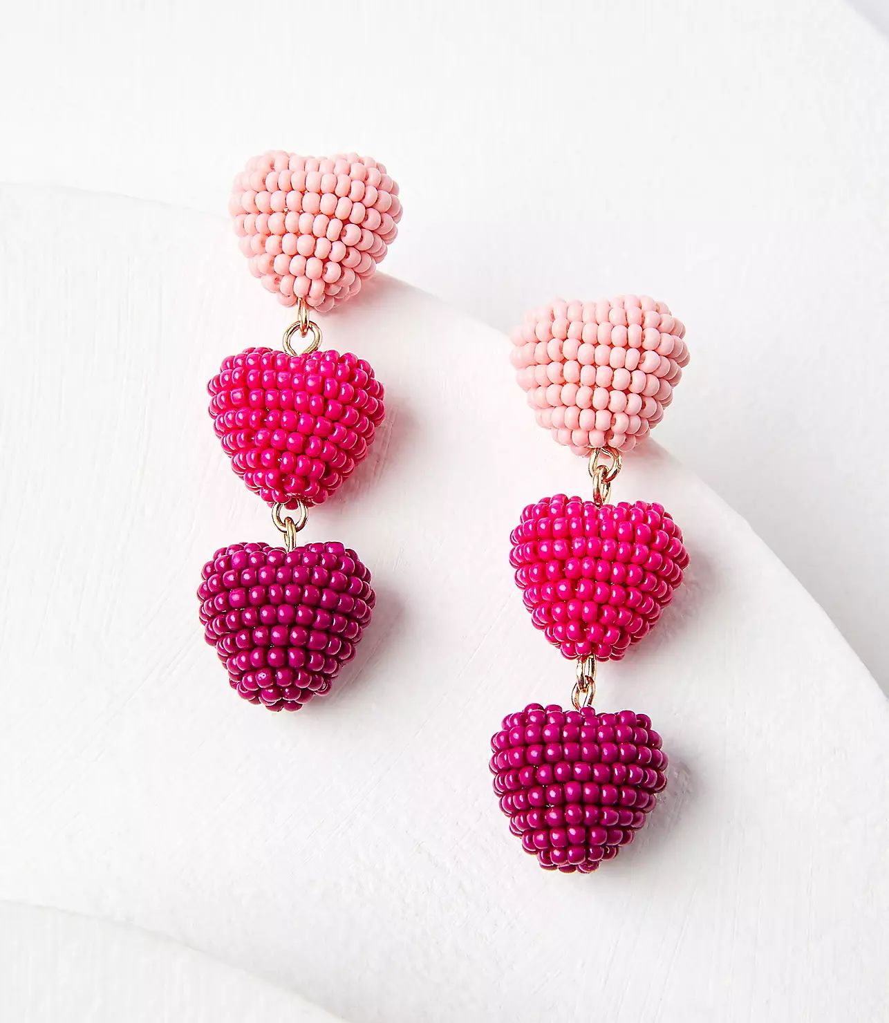 Heart Drop Statement Earrings | LOFT