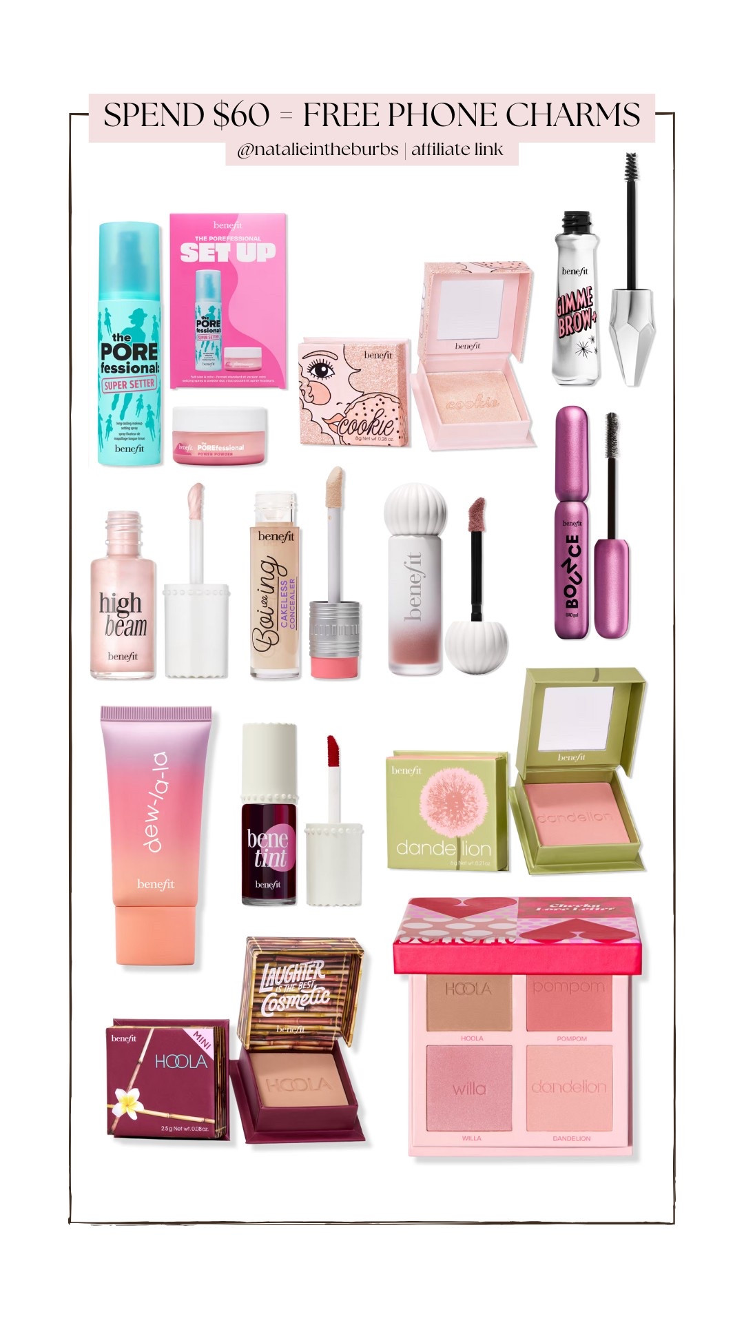 Avery Woods and Emilie Kiser are teaming up with Ulta and Benefit Cosmetics, and it's a match made in beauty heaven! 💗 Grab 2 FREE phone charms when you spend $60 on Benefit goodies at Ulta! Check out my favs and the gems I've been eyeing right here! #ulta #benefitcosmetics #beautycollab #faves #phonecharms #makeupaddict

#LTKSeasonal #LTKSpringSale #LTKBeauty