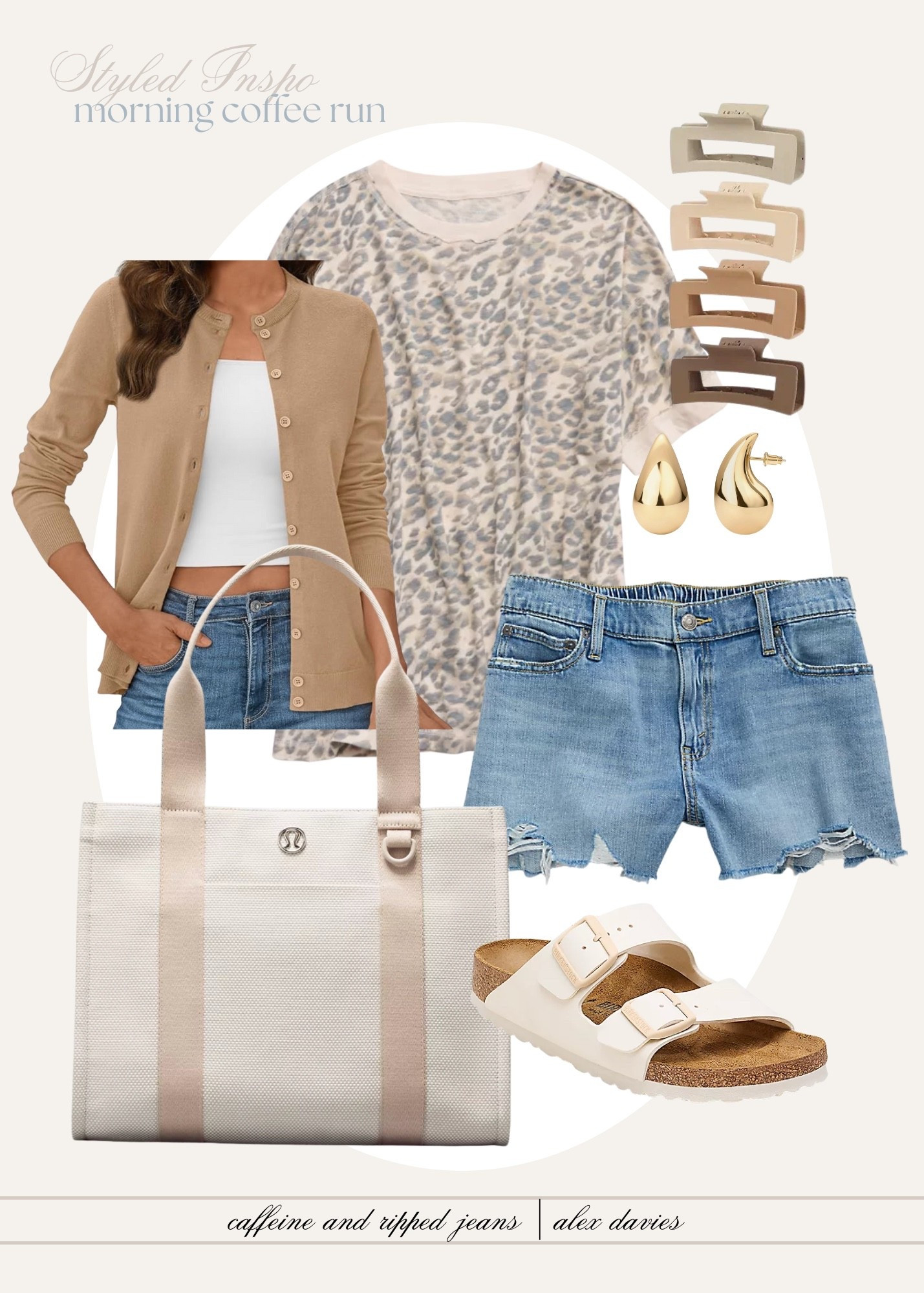 // aerie boyfriend tee // claw clip // daydreamer shorts // cardigan // Birkenstocks // canvas bag // 

#LTKSeasonal #LTKStyleTip #LTKFindsUnder50