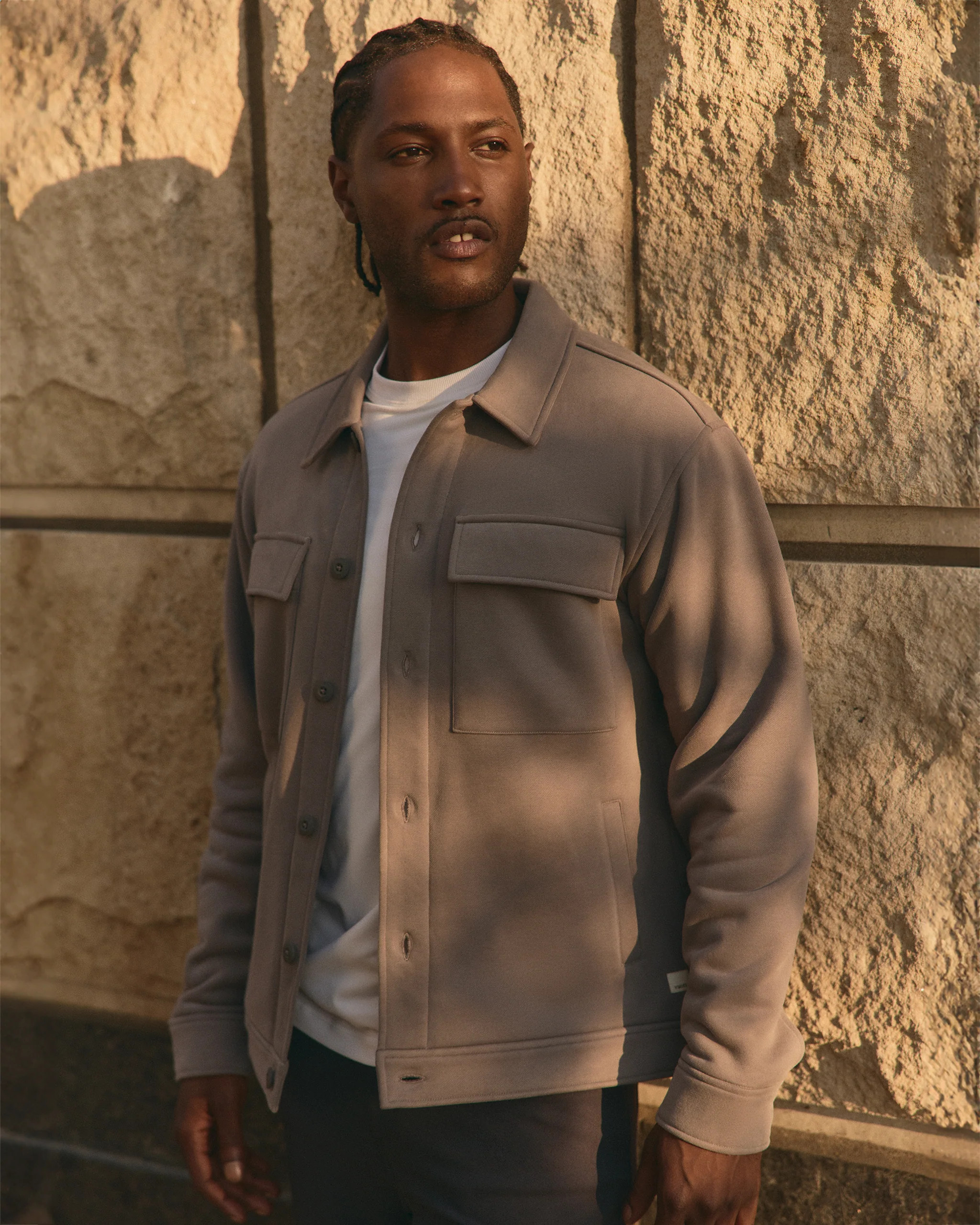 Seaside Shirt Jacket | Men's Cavern Grey Lifestyle Jacket | Vuori | Vuori Clothing (US & Canada)