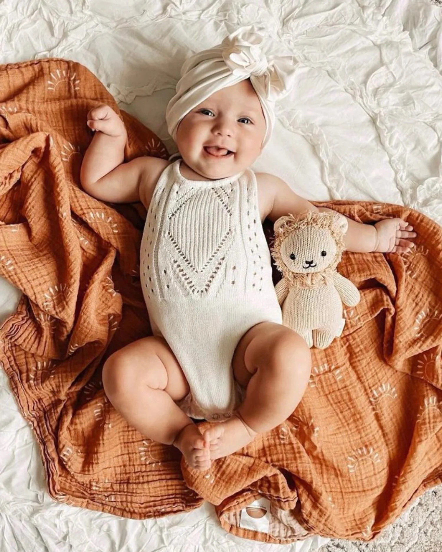 Bailey's Blossoms Trendy Drake Crochet Halter Romper Snap Closure (Gardenia, 18-24 Months) | Walmart (US)