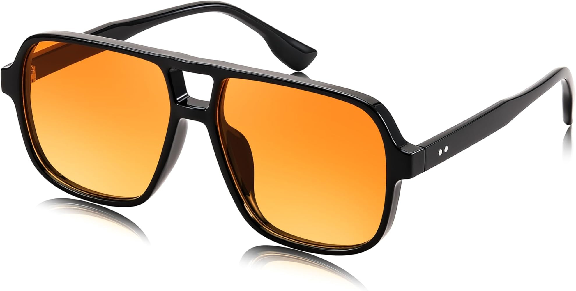 FEISEDY Retro Square Aviator Sunglasses Women Men 70s Vintage Trendy Plastic Frame Sun Glasses B4... | Amazon (US)