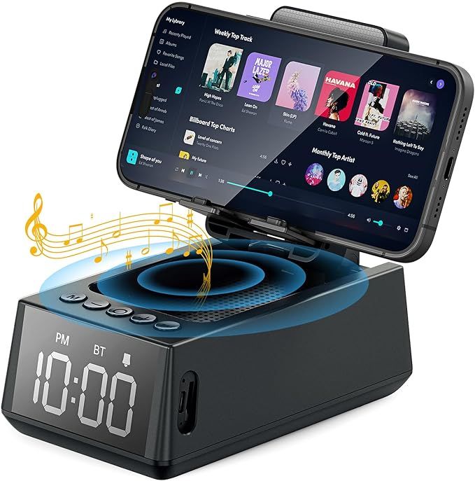 Deeyaple Gifts for Men/Women 3 in 1 Wireless Bluetooth Speaker with Loud Alarm Clock Cell Phone S... | Amazon (US)