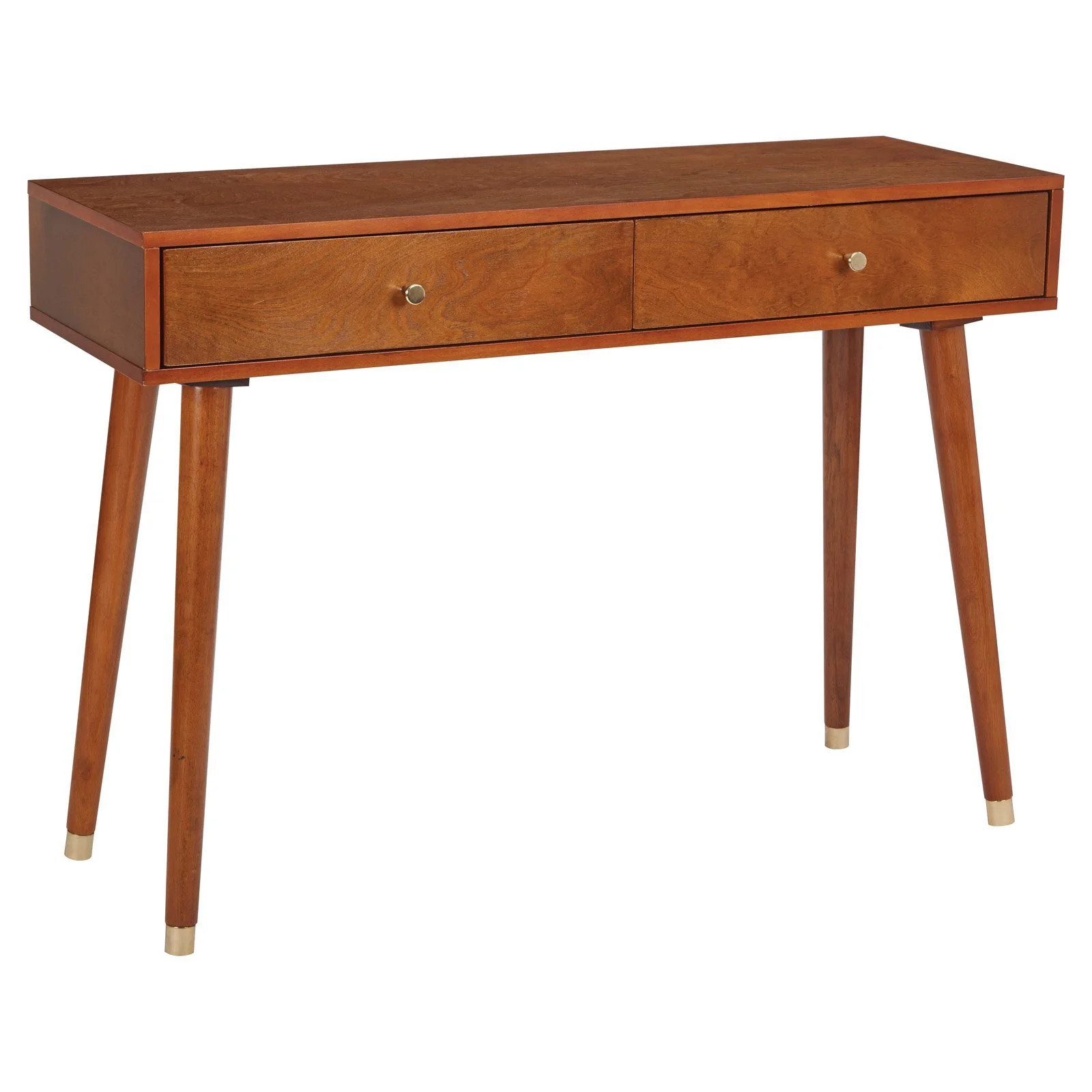OSP Home Furnishings Cupertino Console Table in Light Walnut K/D Legs Only. - Walmart.com | Walmart (US)