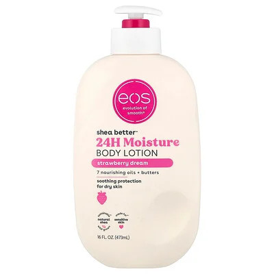 EOS, Shea Better™, 24H Moisture Body Lotion, Strawberry Dream, 16 fl oz (473 ml) | iHerb