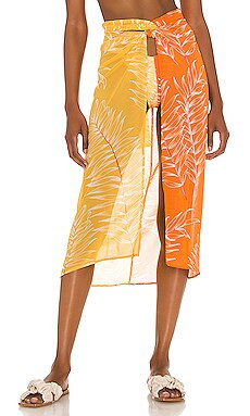 Camila Coelho Jayla Pareo Skirt in Yellow & Orange from Revolve.com | Revolve Clothing (Global)