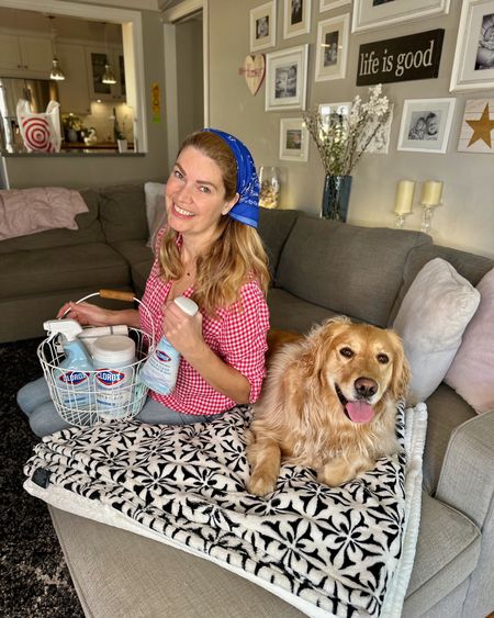 Even though the dogs aren't supposed to be on the couch, they somehow end up on the couch. Thank goodness for Clorox Free & Clear Disinfecting Spray!  These products are perfect, especially if you have kids or pets.  The entire Clorox Free & Clear line is purposefully designed to be safe around kids, pets, and food.  It's so nice to be able to disinfect without having to worry. In addition to the Disinfecting Mist, Clorox Free & Clear also comes in Compostable* Wipes and Multi-Surface Cleaner.  You can find all these products and more at Target and below.  #Clorox #cloroxdisinfectingmist #target #targetpartner #ad @Clorox @Target Use as directed (*for home composting only)

#LTKhome #LTKfamily #LTKFind