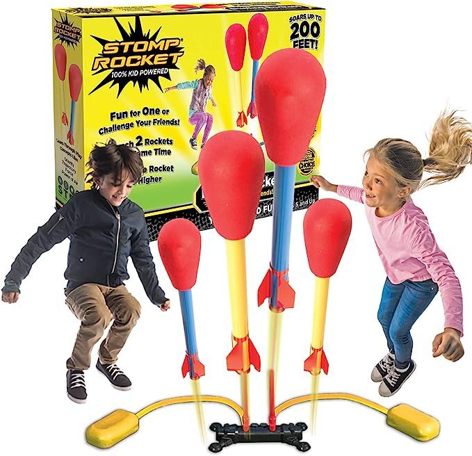 Stomp Rocket The Original Dueling Rockets Launcher, 4 Rockets and Toy Rocket Launcher - Outdoor R... | Amazon (US)