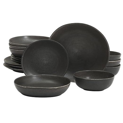 Gibson Elite Zion Mist 16 Piece Stoneware Reactive Glaze (Service for 4) Ceramic Plates and Bowls... | Amazon (US)