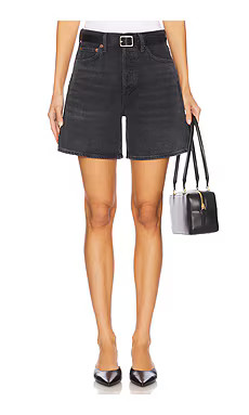 AGOLDE Dame High Rise Baggy Short in Hitch from Revolve.com | Revolve Clothing (Global)
