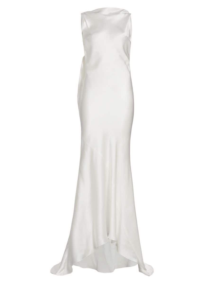 Charles Open-Back Silk Gown | Saks Fifth Avenue