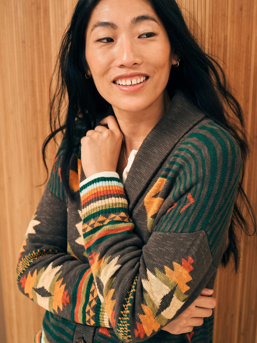 B.YELLOWTAIL Woodland Cardigan | Faherty