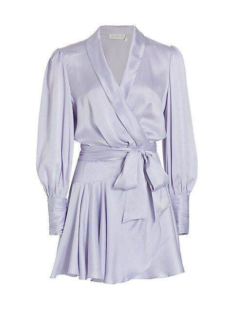 Belted Silk Wrap Minidress | Saks Fifth Avenue