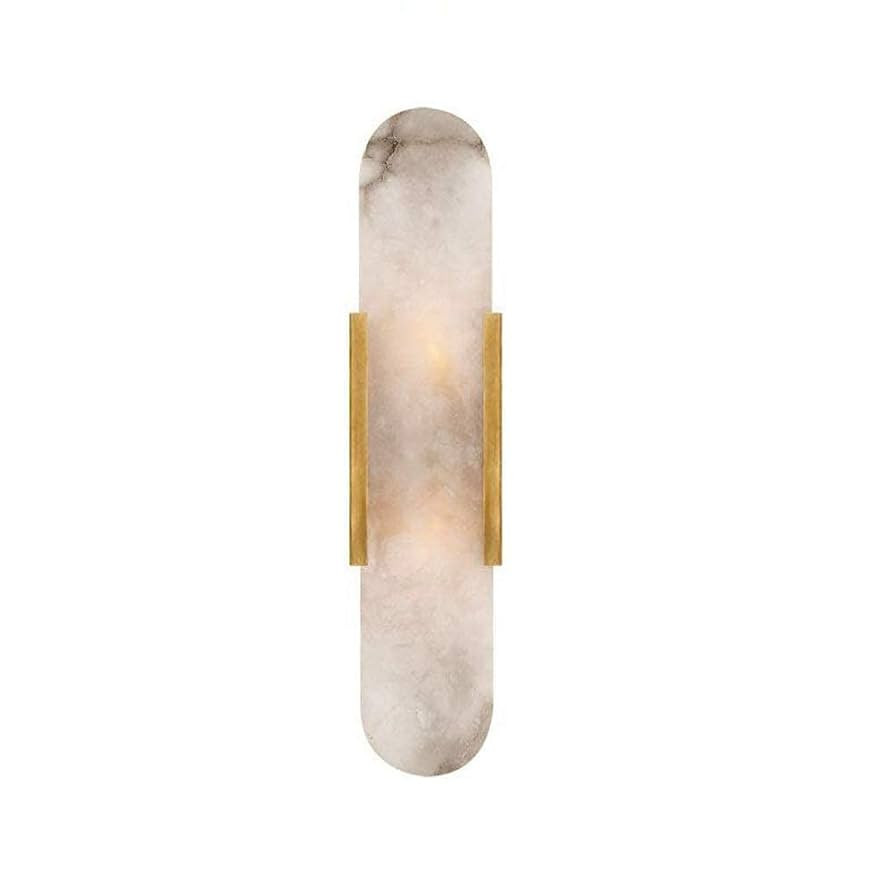 Metal Wall Sconce with Marble Lampshade - Modern LED Lighting for Living Room, Bedroom, Bedside, ... | Amazon (US)