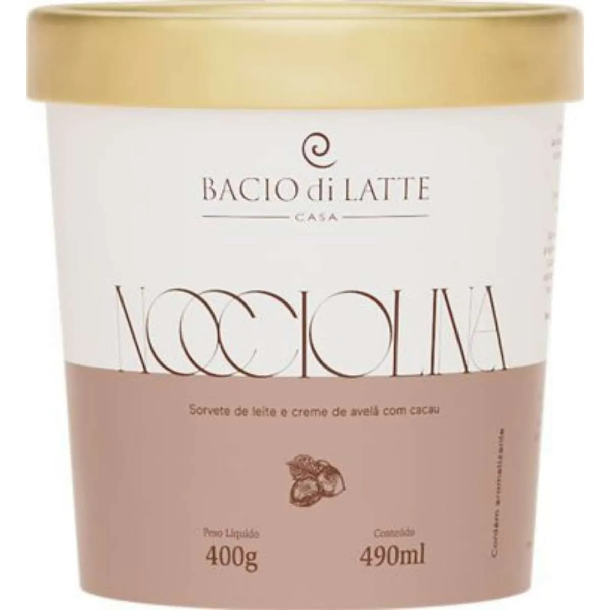 Sorvete Nocciolina Bacio Di Latte 490 ml | Carrefour Food BR