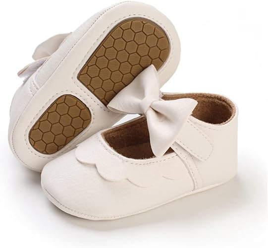 E-FAK Baby Girls Shoes Mary Jane Flats Shoes Anti-Slip Soft Rubber Sole Toddler First Walkers Pri... | Amazon (US)