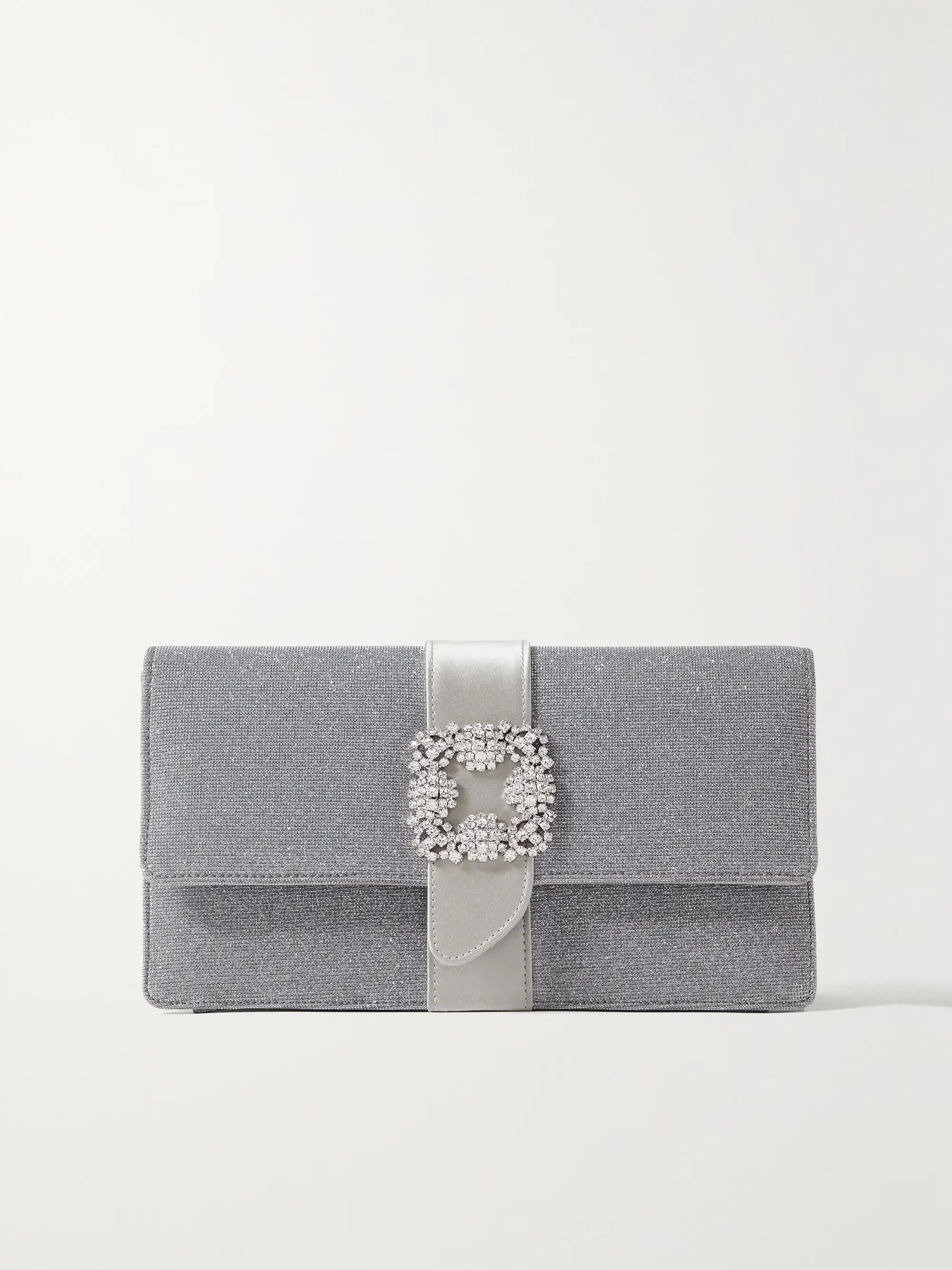 Capri crystal-embellished Lurex clutch | NET-A-PORTER (UK & EU)