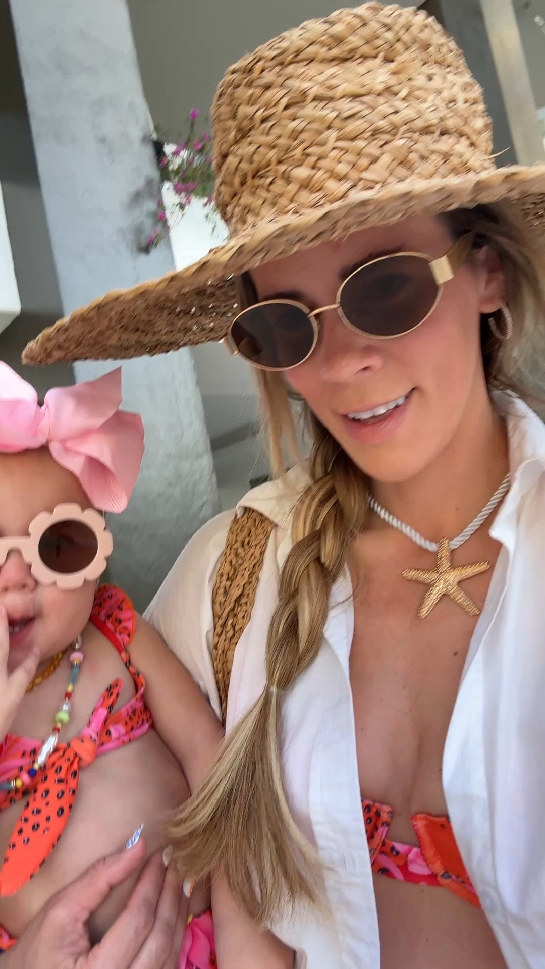 Mommy and daughter beach outfit | Amazon links along with my fav oversized button up shirt 