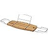 Umbra Aquala Bamboo and Chrome Extendable Bathtub Tray Caddy, 71.1 x 21.6 x 3.8 cm, Natural | Amazon (US)