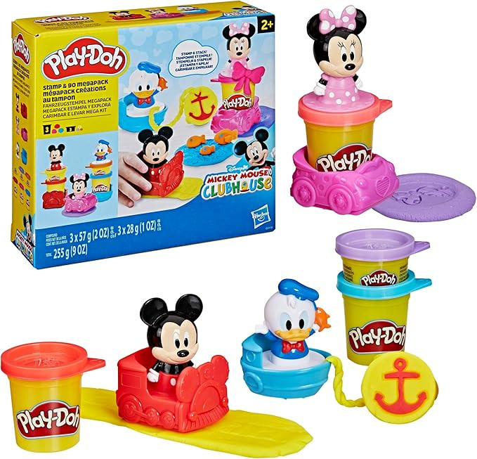 Play-Doh Disney Junior Mickey Mouse Clubhouse, Stamp & Go Megapack with Mickey, Minnie & Donald, ... | Amazon (US)