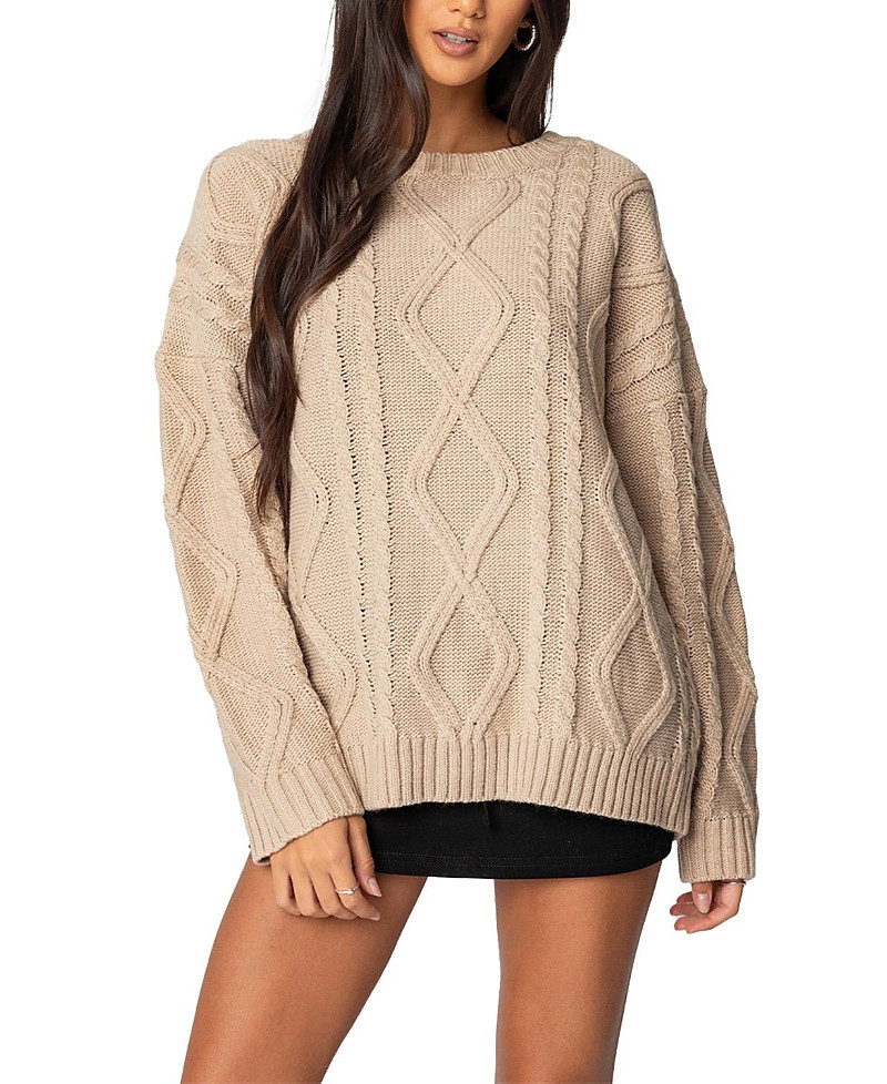 Edikted Kennedy Oversized Cable Knit Sweater | Bloomingdale's (US)