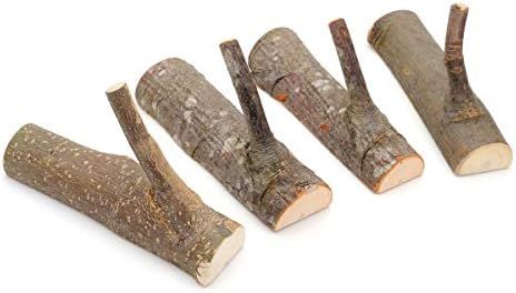 Pack of 4 Vintage Real Wood Tree Branch Wall Hook ,Rustic Decorative Wood Adhesive Hooks. Key Hol... | Amazon (US)