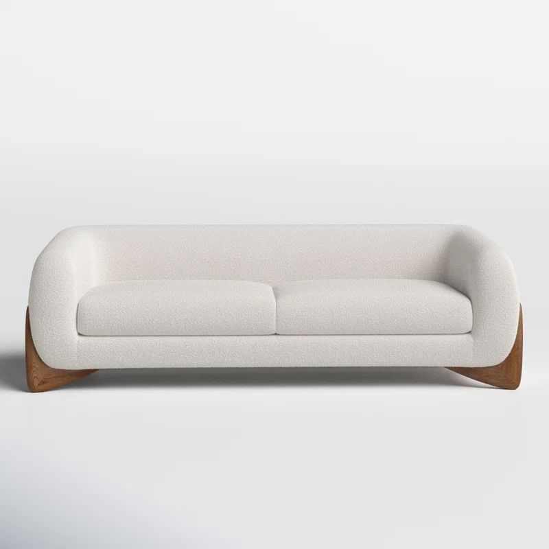 Amala 90'' Round Arms Curved Sofa | Wayfair North America