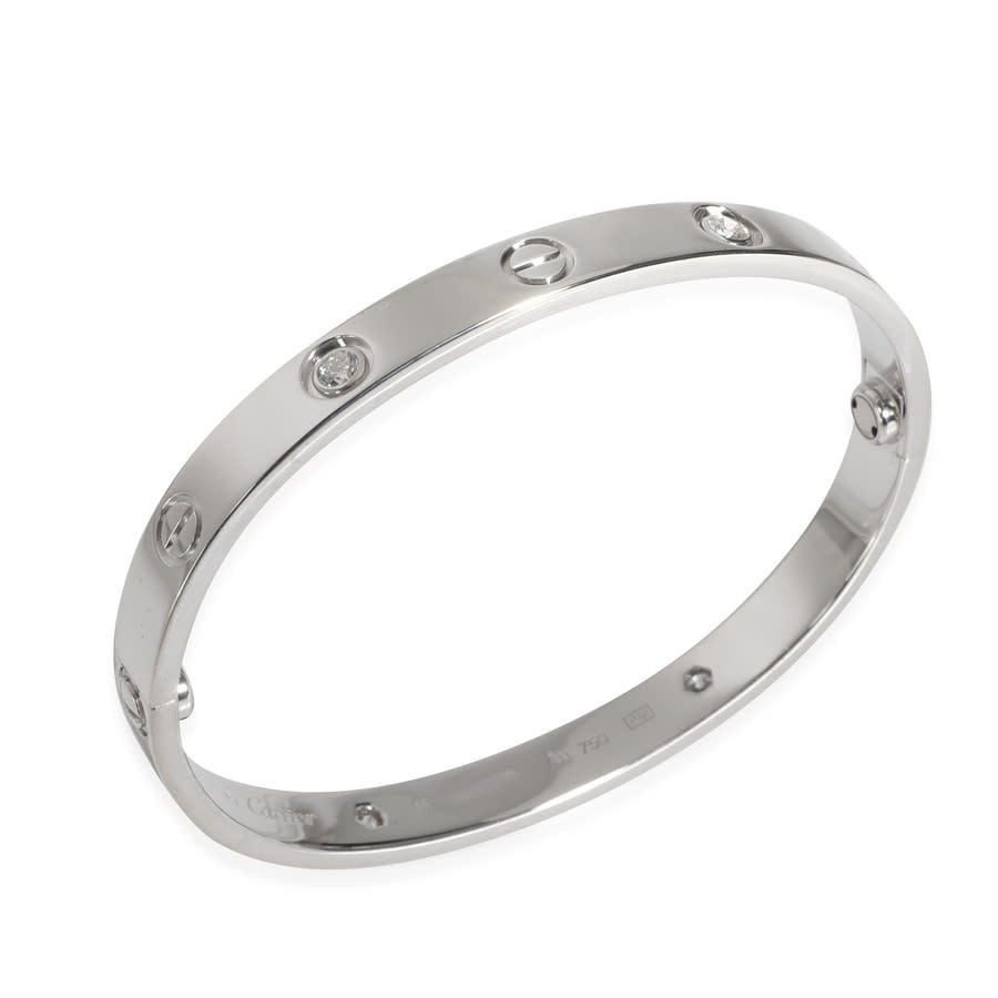 Pre-Owned Cartier Love Bracelet, Diamonds (White Gold) | Jomashop.com & JomaDeals.com