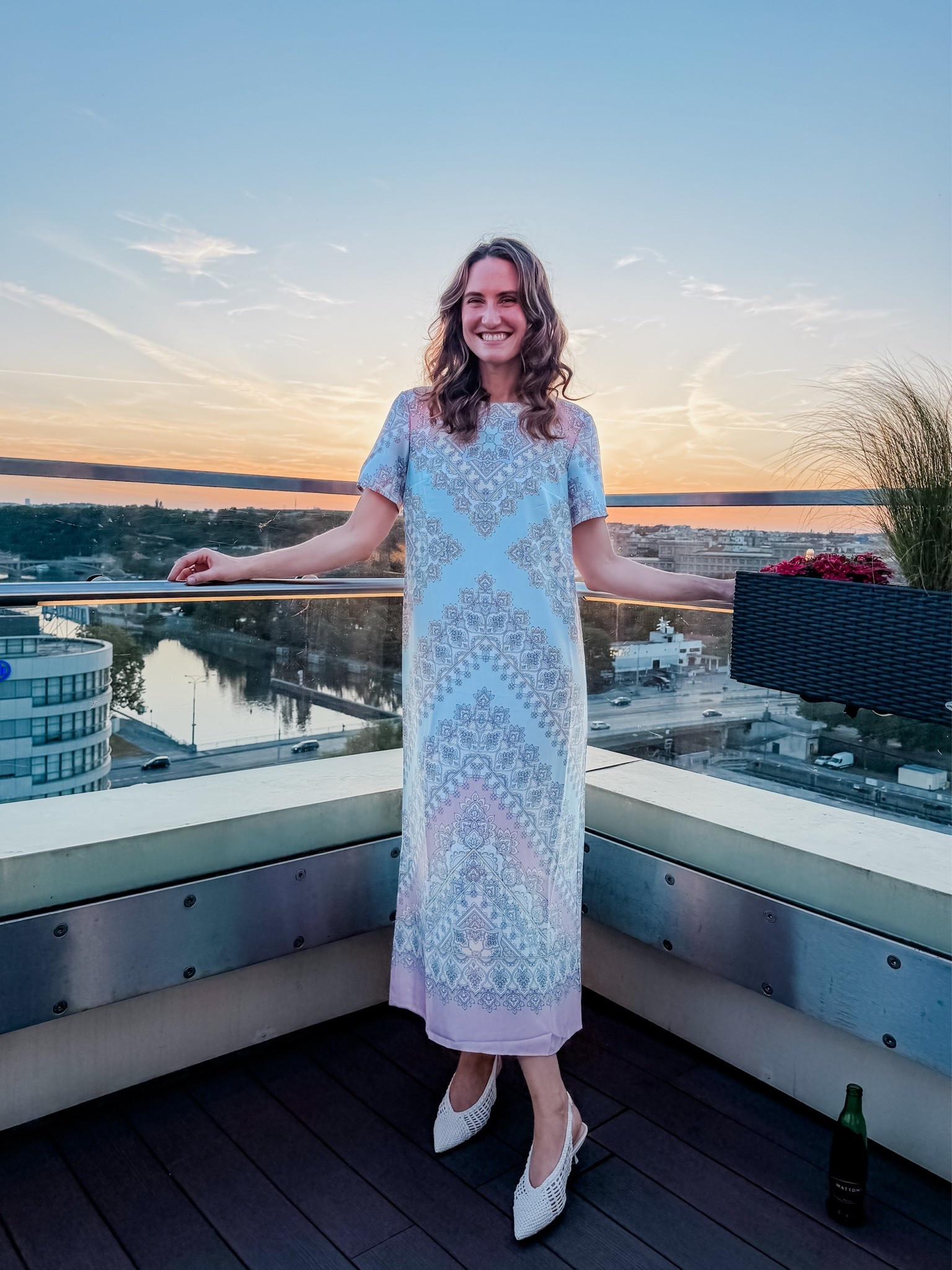 Prague is a love letter and so is this outfit. Silk maxi dress and woven heels are a perfect combination for rooftop summer sunsets. Both are on sale - 30% off!

#LTKTravel #LTKWorkwear #LTKSaleAlert