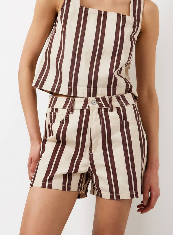 Red Stripe Denim Co-ord Shorts 10 | Tu Clothing