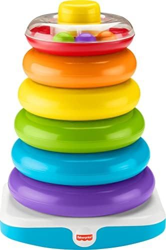 Fisher-Price Giant Rock-a-Stack Baby Toy, 14+ Inches Tall, Multi-Color Ring Stacking Toy for Infa... | Amazon (US)