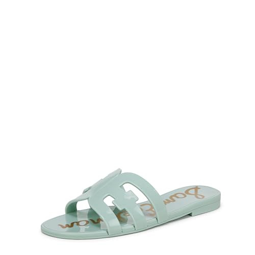 Sam Edelman Women's Bay Jelly Flat Sandal, Calypso Mint, 8 | Amazon (US)