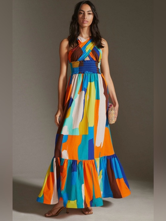 Anthropologie Plenty by Tracy Reese Printed Halter Maxi Dress | Poshmark