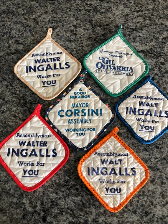 Vintage 1970-80's Lot of 6 Floral Fabric Square Potholders | Etsy | Etsy (US)