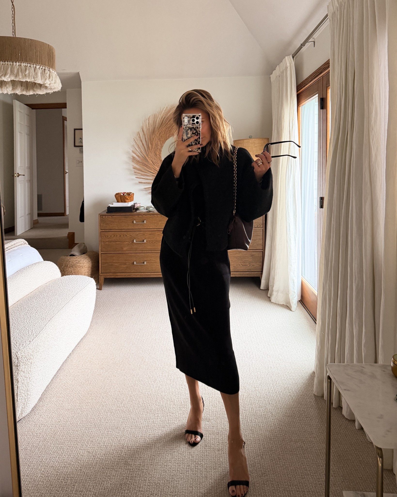 The loveliest knit dress features a mock neck and drop sleeves, comes with a detachable belt and it’s a midi length, great to wear now and later for work or holiday gatherings! Live the wool high collar jacket also! 🖤 sizes xs 
Dress under $70 

#LTKStyleTip #LTKParties #LTKFindsUnder100