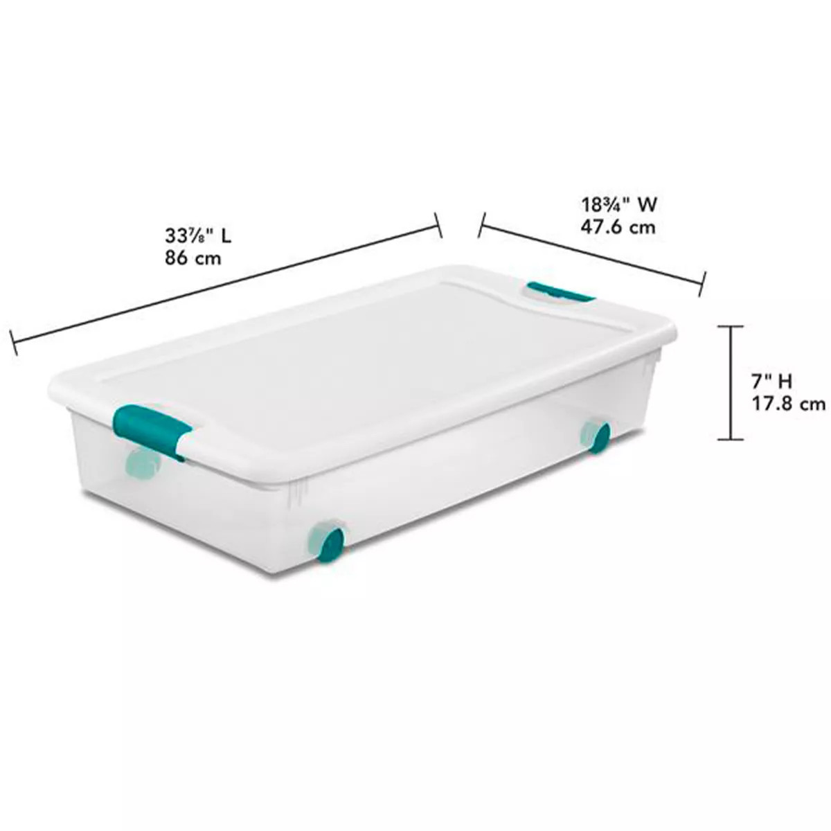 Sterilite 56 Quart Latching Stackable Underbed Bedroom Closet Wheeled Storage Box Container Bin w... | Target