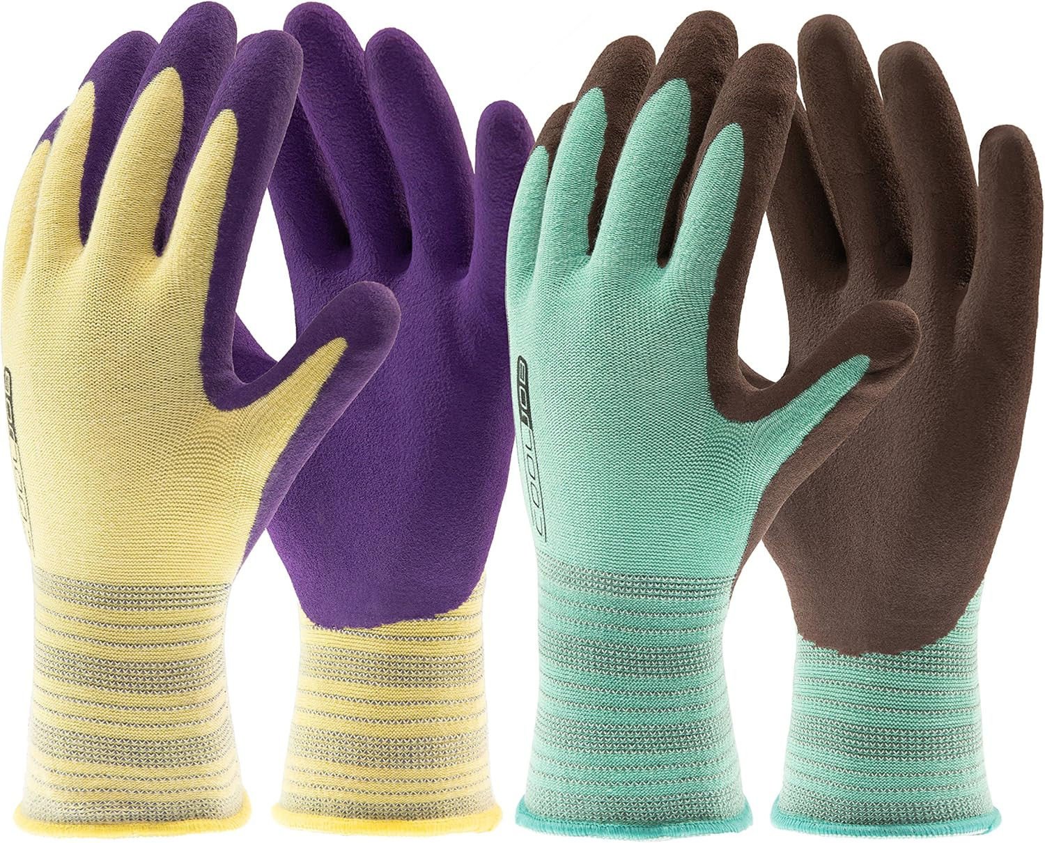 COOLJOB 2 Pairs Breathable Modal Gardening Work Gloves for Women, Natural Soft Stretch Base with ... | Amazon (US)