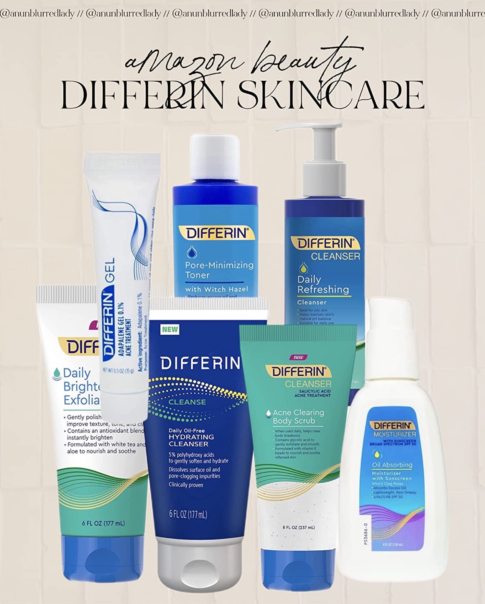 DIFFERIN skincare top finds on amazon beauty for acne prone skin! The retinol is a game changer for acne and anti aging. #Founditonamazon #amazonbeauty

#LTKunder100 #LTKbeauty #LTKunder50