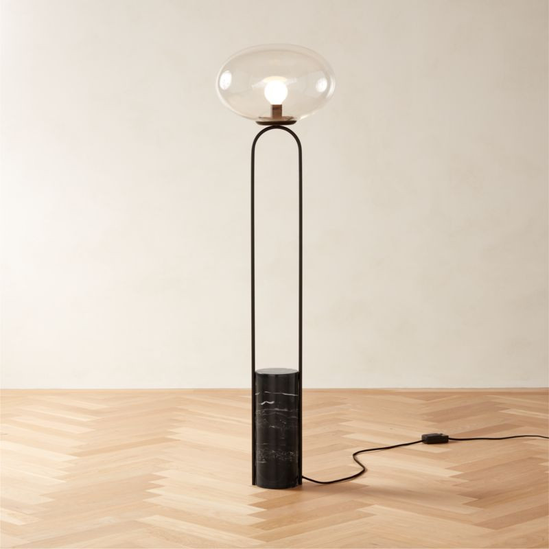 Polo Modern Black Marble Floor Lamp + Reviews | CB2 | CB2
