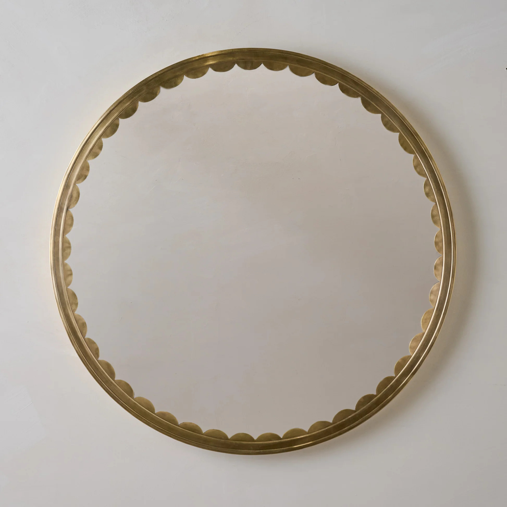Julie Round Brass Scalloped Mirror | Magnolia