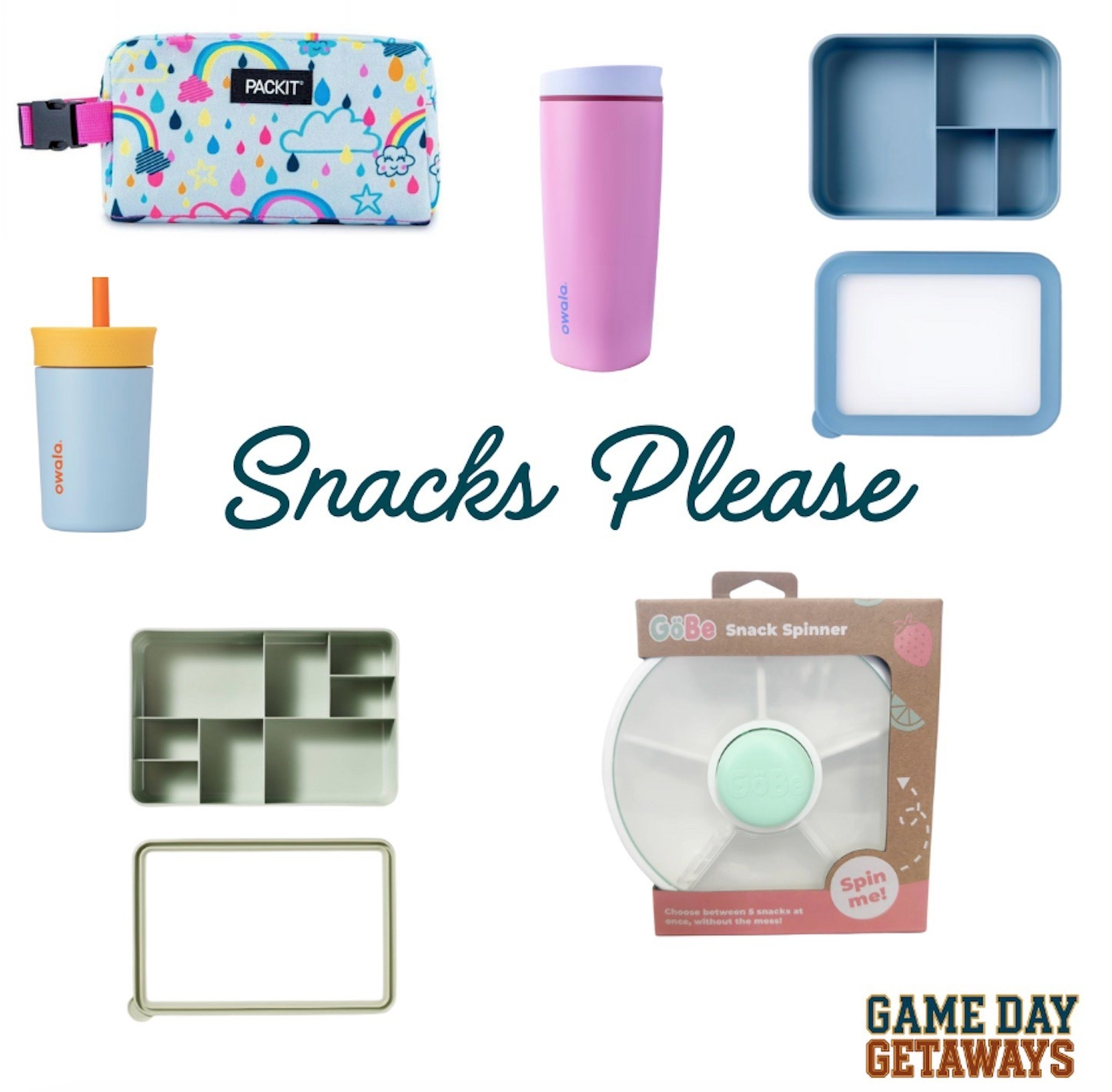 Our favorite go to travel cups and snack containers! 