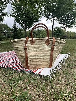 Palm Leaf Taza Backpack , Straw Bag Made, Shopping and Picnic Baskets, Traditional Moroccan Bag, ... | Amazon (US)