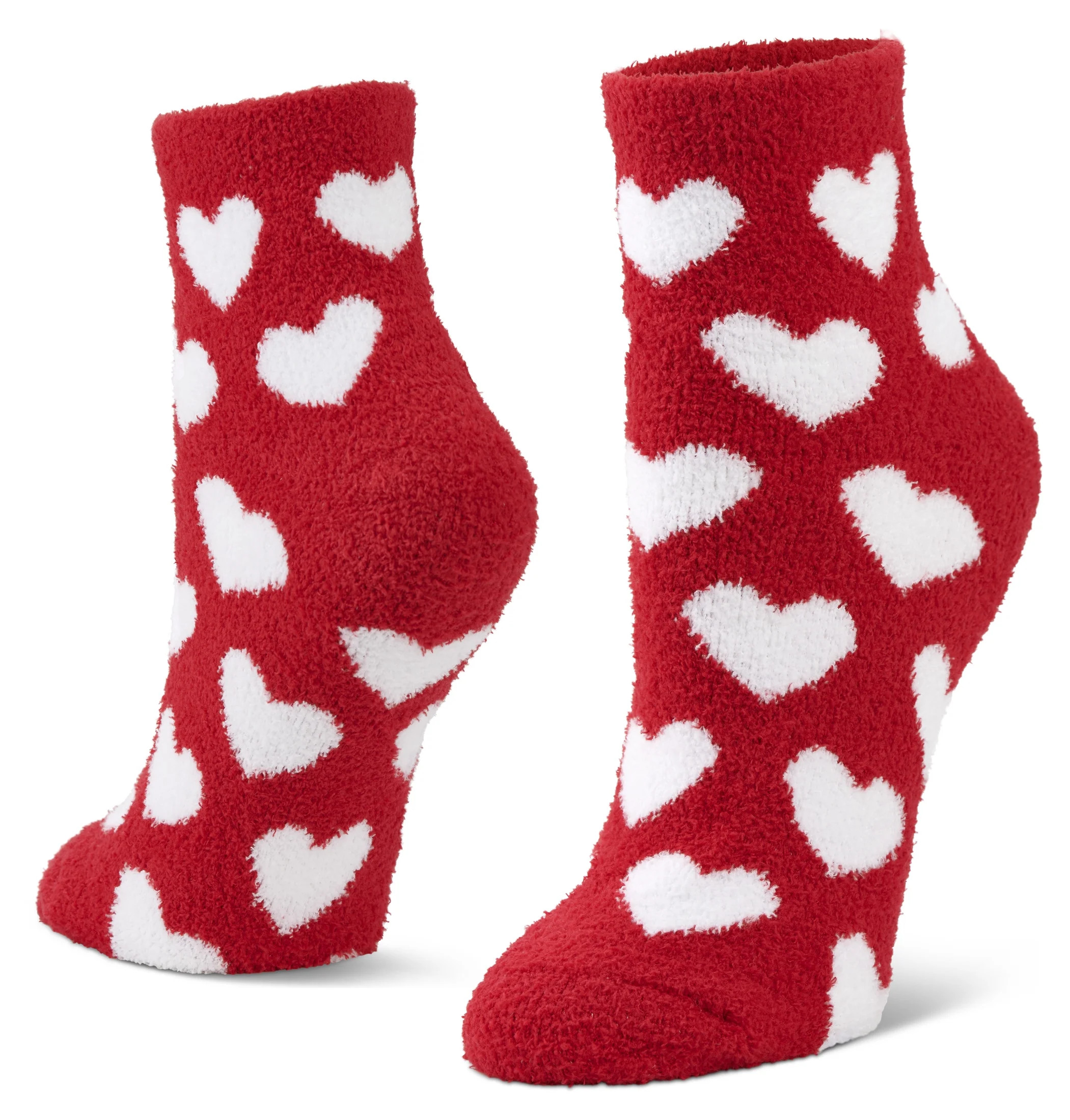 Airplus Spa Quarter Hearts Red Socks Female | Walmart (US)
