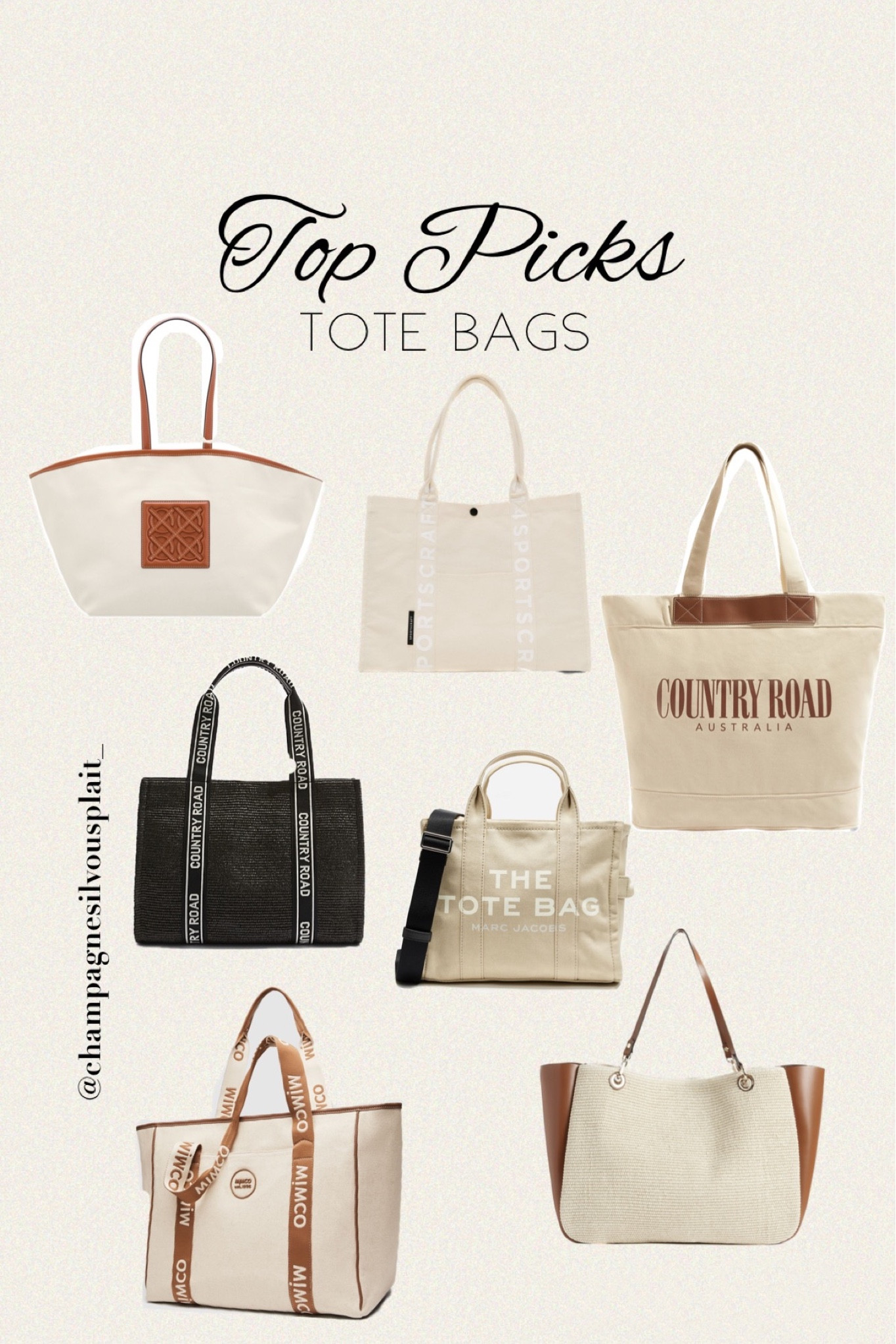TOP PICKS | Neutral Tote Bags for Spring 

#LTKSeasonal #LTKitbag #LTKaustralia
