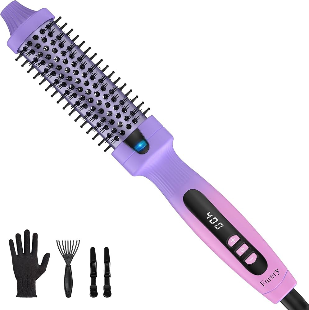 1.25-Inch Heated Round Brush - Ceramic Ionic Thermal Brush for Fast and Quiet Styling, Volume, Sm... | Amazon (US)